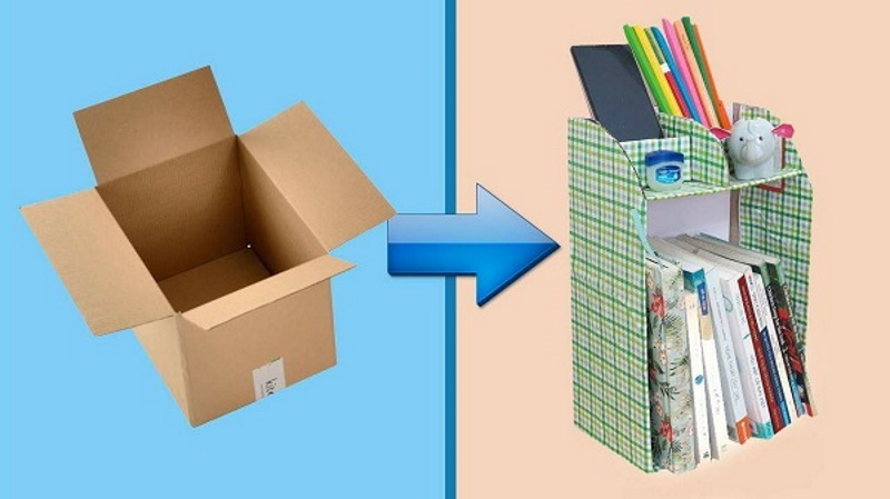 Tái chế thùng carton thành đồ dùng