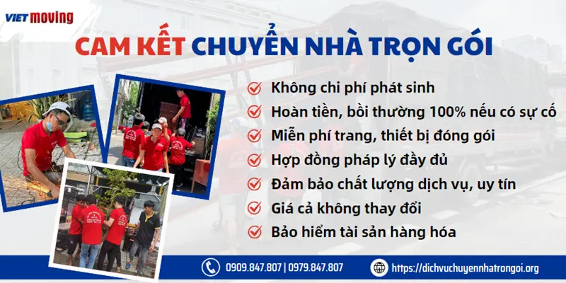 Cam kết dịch vụ chuyển nhà trọn gói từ VietMoving