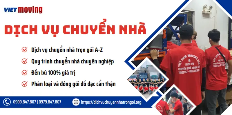 Dịch vụ chuyển nhà trọn gói uy tín, chuyên nghiệp từ VietMoving