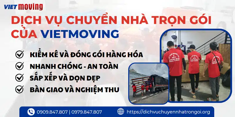 Dịch vụ chuyển nhà trọn gói quận 4 VietMoving giá rẻ, nhanh chóng