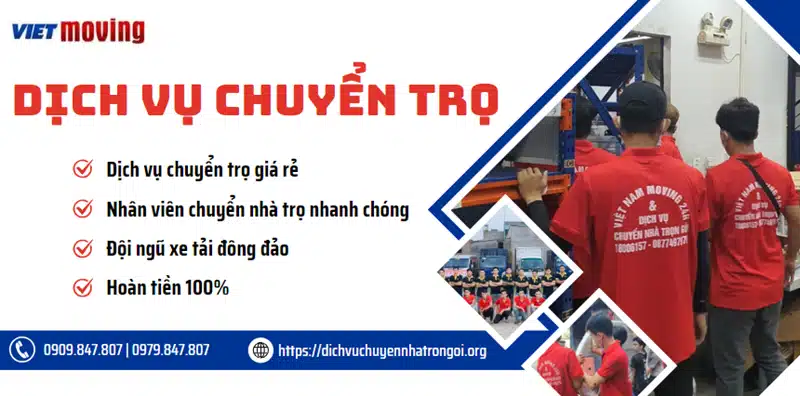 Dịch vụ chuyển phòng trọ trọn gói Vietmoving