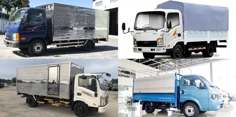 Một số loại xe tải chở hàng của VietMoving